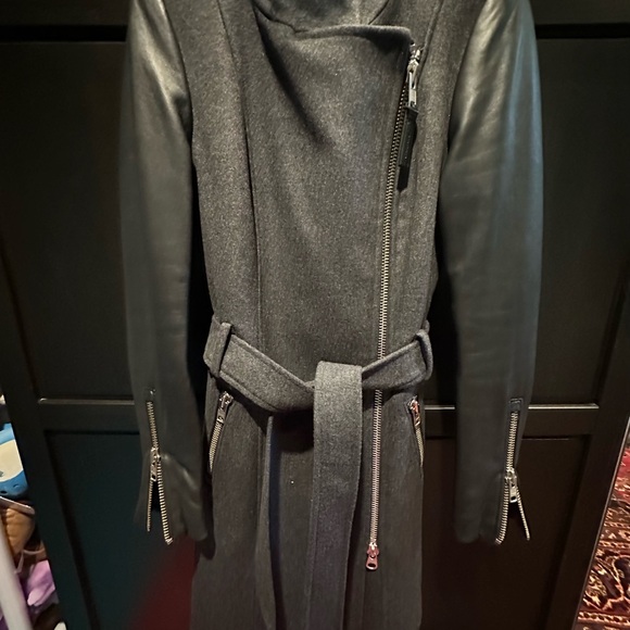 Mackage Charcoal and Black Trench Coat - Picture 1 of 4